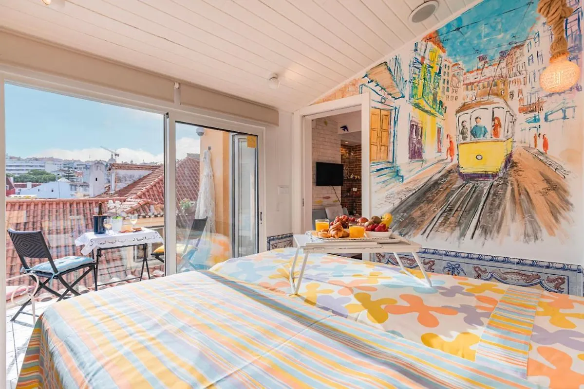 Апартаменты Peaceful Loft - Amazing Terrace & View Лиссабон