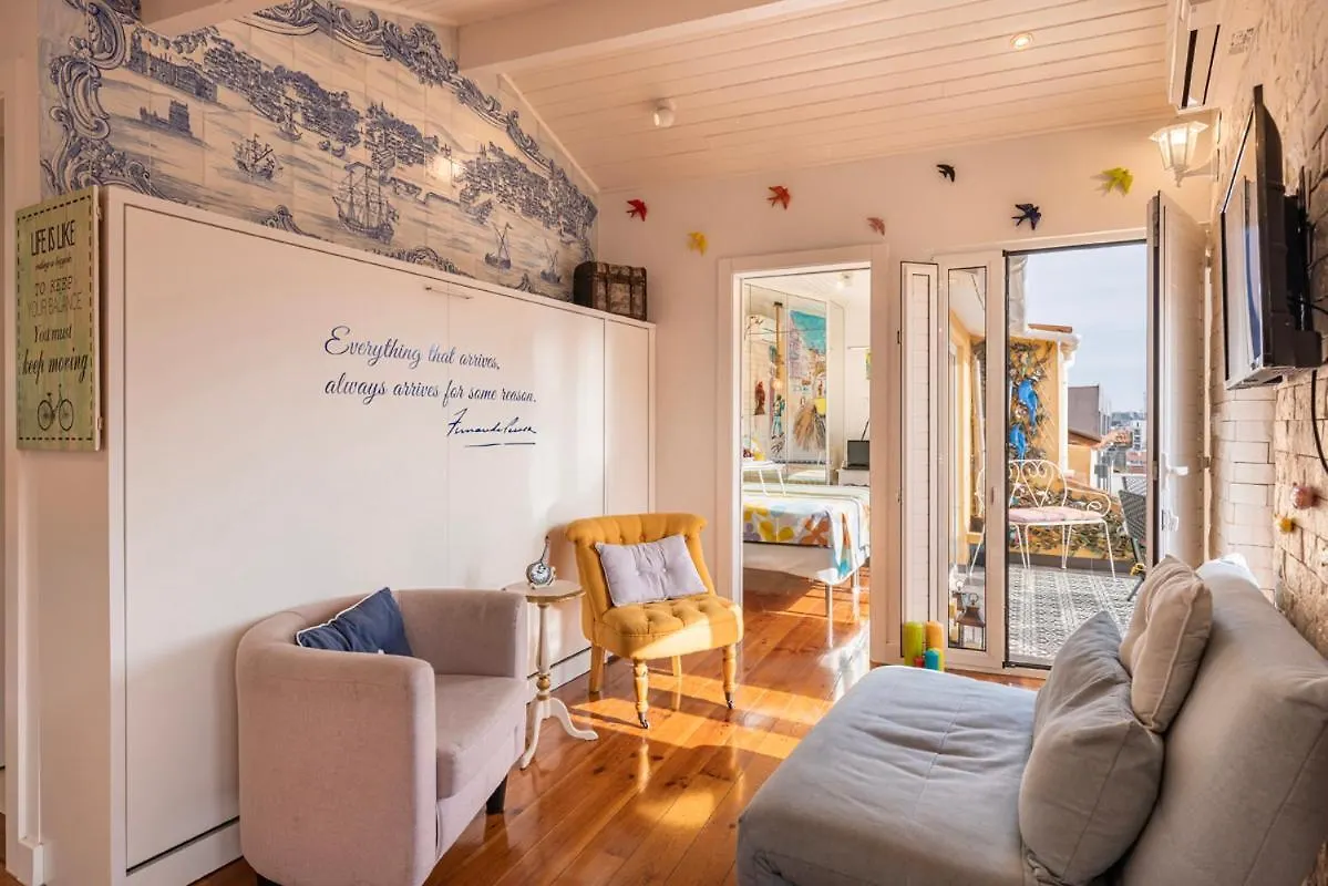 Апартаменты Peaceful Loft - Amazing Terrace & View Лиссабон