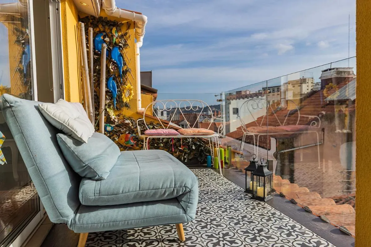 Апартаменты Peaceful Loft - Amazing Terrace & View Лиссабон